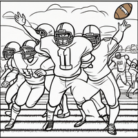 Ausmalbild American Football 1