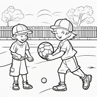 Ausmalbild Ballspiel 1