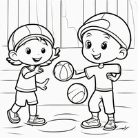 Ausmalbild Ballspiel 3