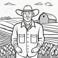 Ausmalbild Bauer