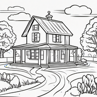 Ausmalbild Bauernhof 1