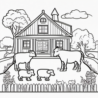 Ausmalbild Bauernhof 2
