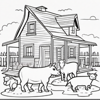 Ausmalbild Bauernhof 3