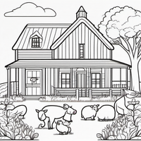 Ausmalbild Bauernhof 4