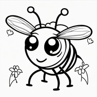 Ausmalbild Biene 1
