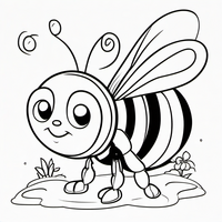Ausmalbild Biene 2