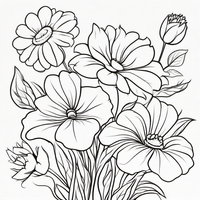 Ausmalbild Blumen 10