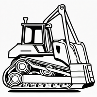 Ausmalbild Bulldozer 3