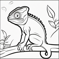 Ausmalbild Chamäleon