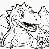 Ausmalbild Dinosaurier 2