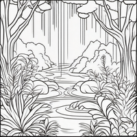 Ausmalbild Dschungel 2