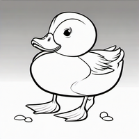 Ausmalbild Ente 1