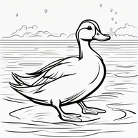 Ausmalbild Ente 2
