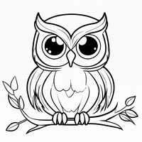 Ausmalbild Eule 3