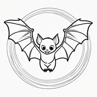 Ausmalbild Fledermaus 1