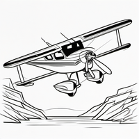 Ausmalbild Flugzeug 2