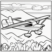 Ausmalbild Flugzeug 4