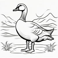Ausmalbild Gans 2