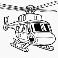 Ausmalbild Hubschrauber 1
