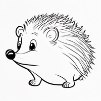 Ausmalbild Igel 2