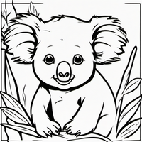 Ausmalbild Koala 1