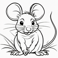 Ausmalbild Maus 3
