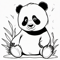 Ausmalbild Panda