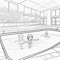 Ausmalbild Swimmingpool 1