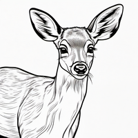 Ausmalbild Reh 2
