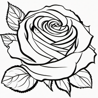 Ausmalbild Rose 1