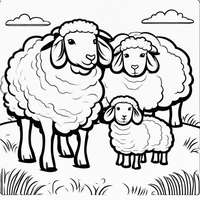Ausmalbild Schafe