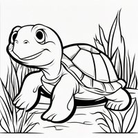 Ausmalbild Schildkröte 2