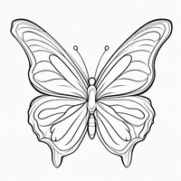 Ausmalbild Schmetterling 2