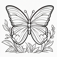 Ausmalbild Schmetterling 4