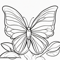 Ausmalbild Schmetterling 5