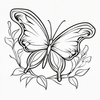 Ausmalbild Schmetterling 6