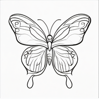 Ausmalbild Schmetterling 7