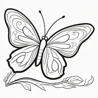 Ausmalbild Schmetterling 8