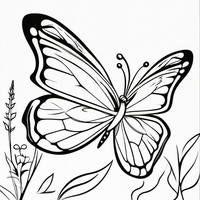 Ausmalbild Schmetterling 9