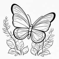 Ausmalbild Schmetterling 12