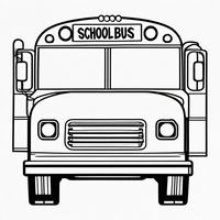 Ausmalbild Schulbus 1