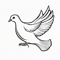 Ausmalbild Taube 1