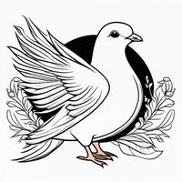 Ausmalbild Taube 3