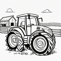 Ausmalbild Traktor