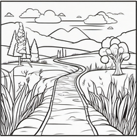 Ausmalbild Weg 1