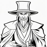 Ausmalbild Zauberer 1