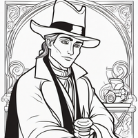 Ausmalbild Zauberer 2