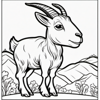 Ausmalbild Ziege 1
