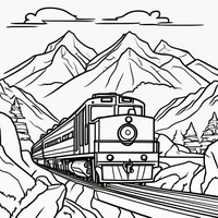Ausmalbild Zug 2