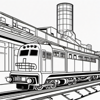 Ausmalbild Zug 4